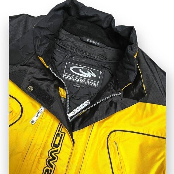 ColdWave VINTAGE 90s Retro Yellow Designer Ski Snow Parka Coat - Medium - Picture 2 of 4